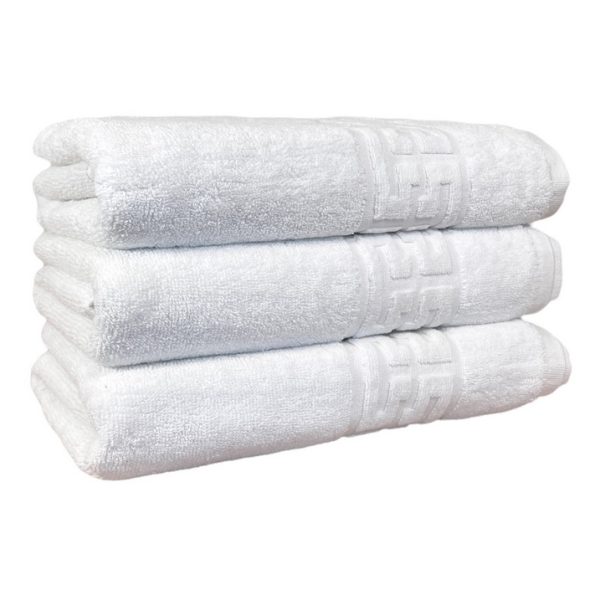 Set 3 prosoape Bianca de baie pentru hotel, 70140 cm, bumbac 100% 550 grame, alb